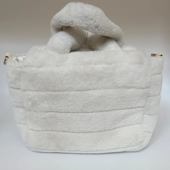 Guess Plush White Shoulder Bag - Picture 2 of 4